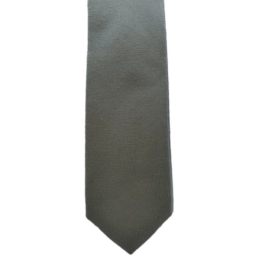 Nob Hill Solid Pattern Gray 100% Wool Skinny Necktie